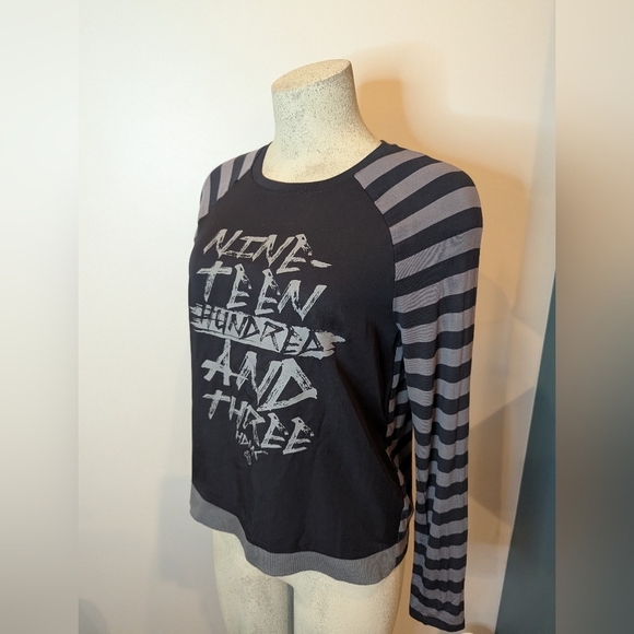 Harley-Davidson Raglan Striped Shirt relaxed fit. Limited Ed women's Sz Small - Picture 2 of 13